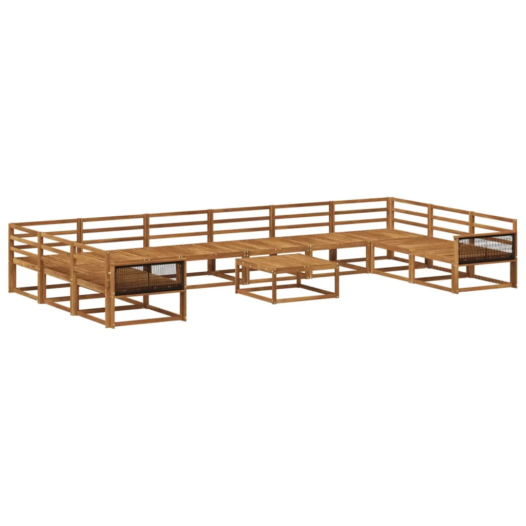 Set di divani da esterno 11 pcs Naturale