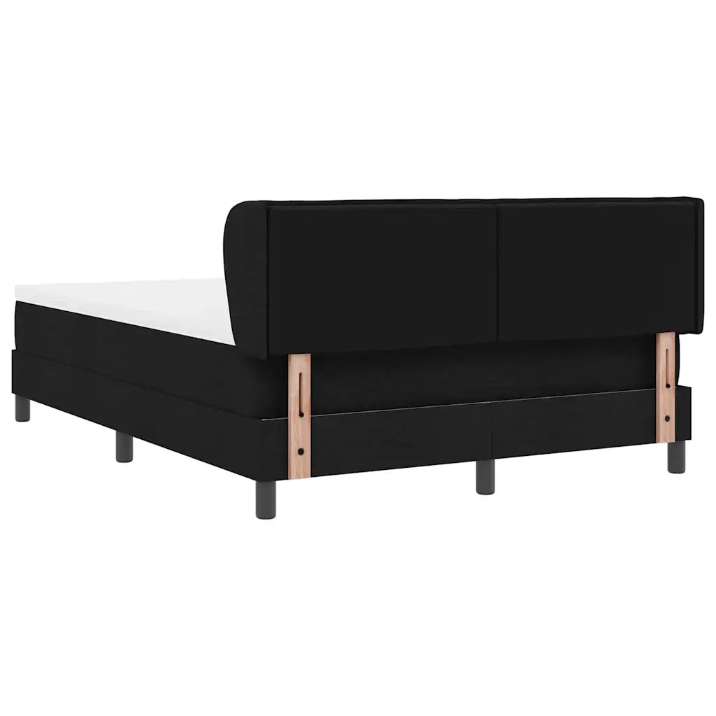 Letto a molle con materasso Nero 140 x 200 cm Tessuto 3339963