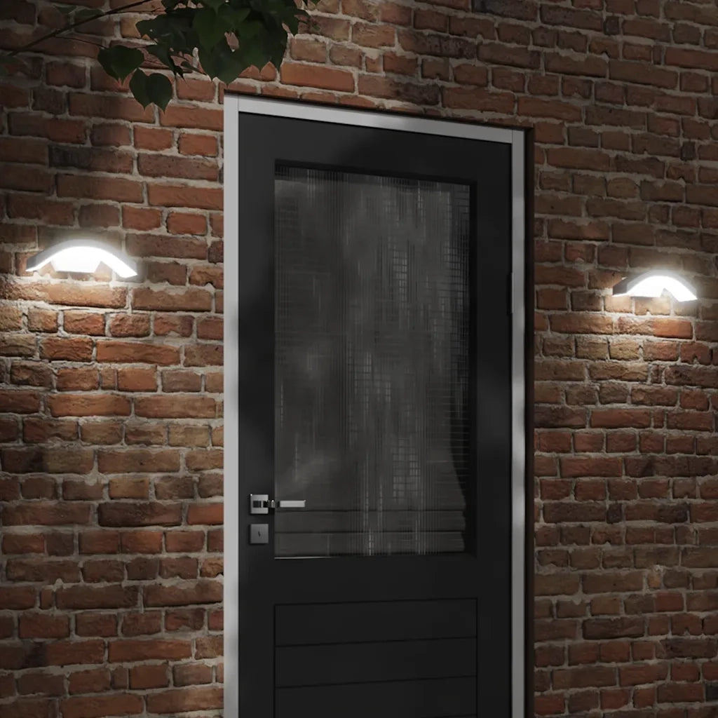 Applique per Esterni con LED 2 pz Bianche Alluminio Pressofuso CFW8169781
