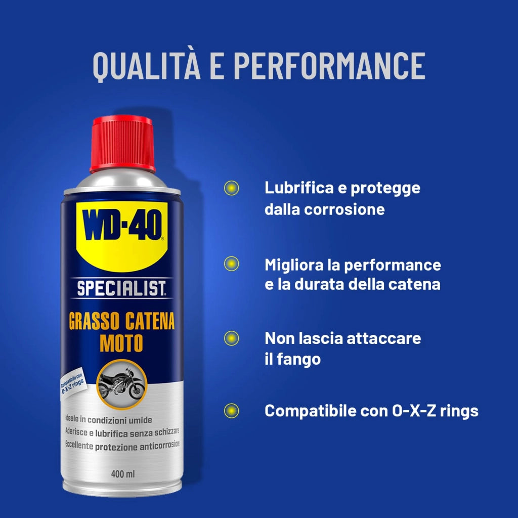 Grasso Catena Spray per Motociclette Wd 40 400 ml
