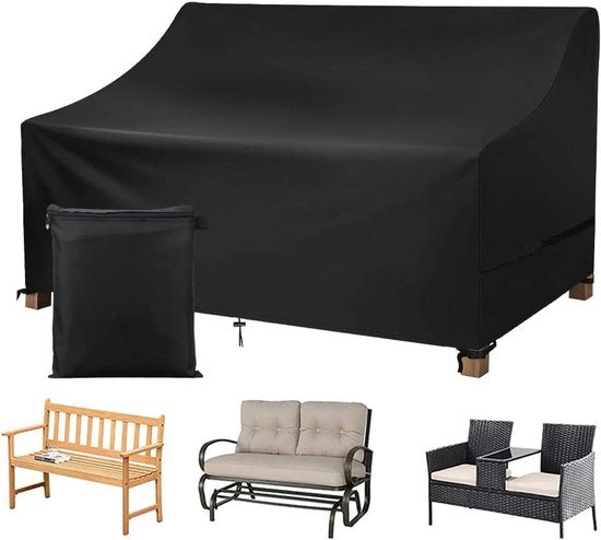 Copertura per banco da giardino 3 posti - Impermeabile e resistente ai raggi UV - 1 pezzo - Nero - 600D Oxford