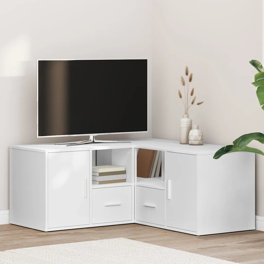 Mobile Angolare Bianco 160x40x45 cm in Truciolato