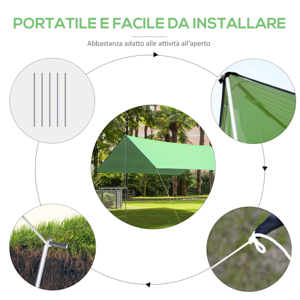 Tenda da Sole Portatile 3x3 m ¨C zephmum ¨C Verde