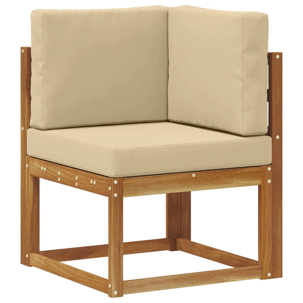 Set di divani da esterno con cuscino 7 pcs Naturale e Beige 3385379