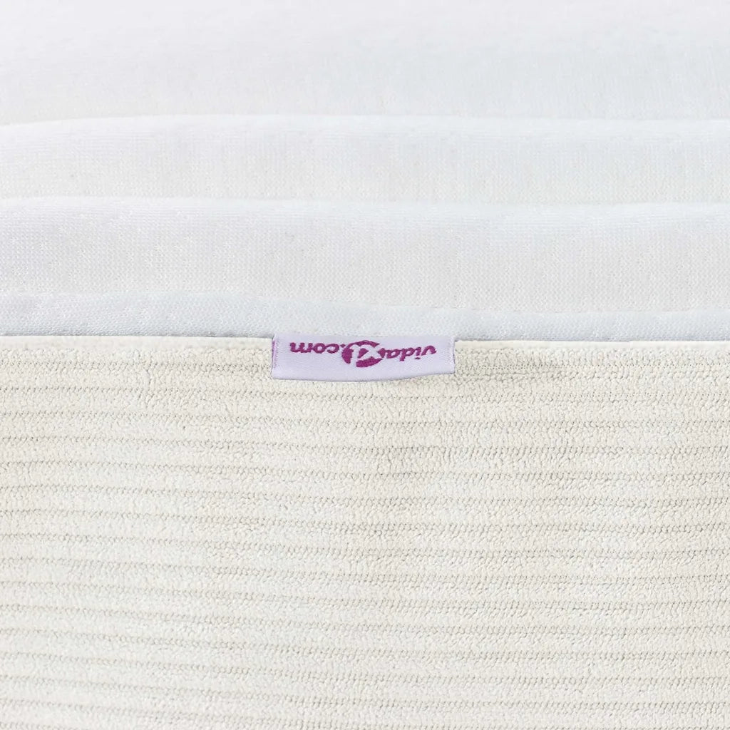 Materasso-Materasso per letto Crema 90 x 200 cm Tessuto