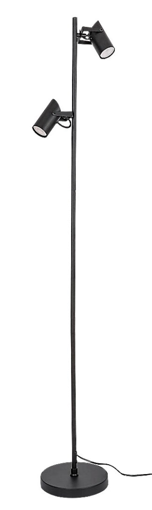 Lampada da terra industriale nera 2 spot GU10 Rabalux