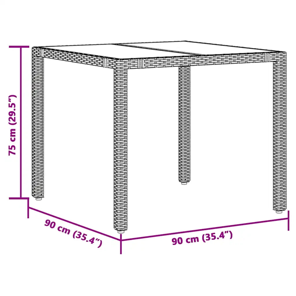 Set Bistrò da Giardino 3 pz con Cuscini in Polyrattan Grigio 3277031