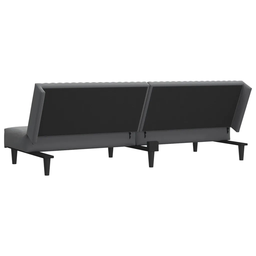 Divano Letto a 2 Posti-Sofa Letto 2 Posti-Daybed Grigio Scuro in Velluto 398909