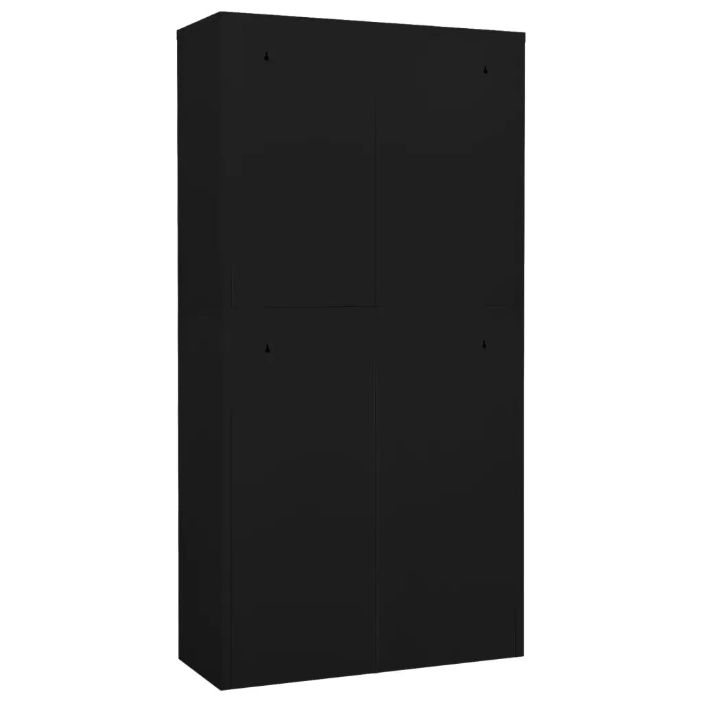 Armadio per Ufficio Nero 90x40x180 cm in Acciaio 336419