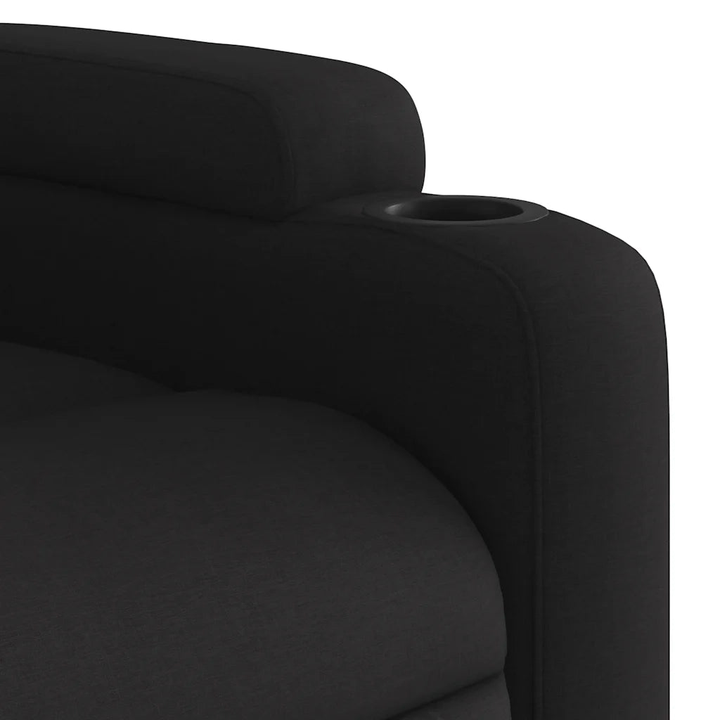Poltrona reclinabile in tessuto nero 3205566