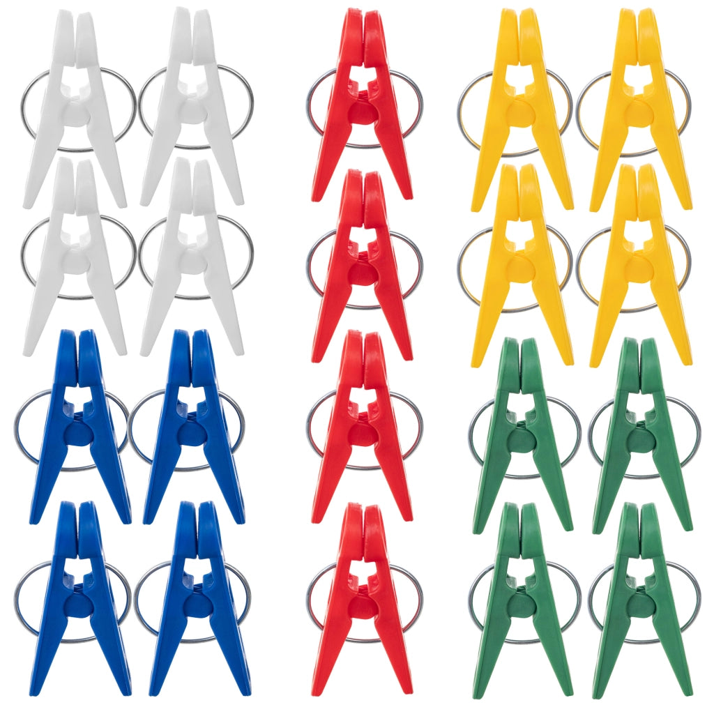 Mollette da bucato KADAX, mollette rotonde colorate, 20 pezzi
