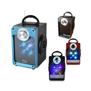 Trade Shop - Cassa Speaker Fm Bluetooth Ricaricabile Sd Usb Aux 2 Casse Portatile Bs-9524 -