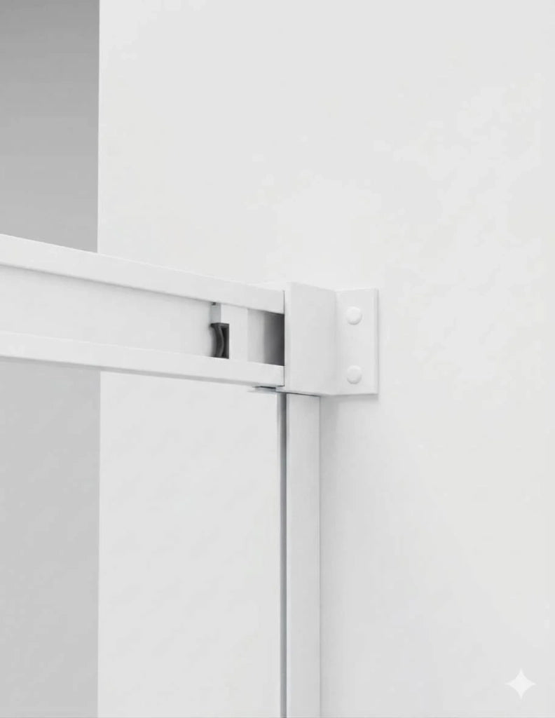 Porta doccia scorrevole 1+1 THALASSA (BASIC) 110 cm Profilo Bianco vetro trasparente