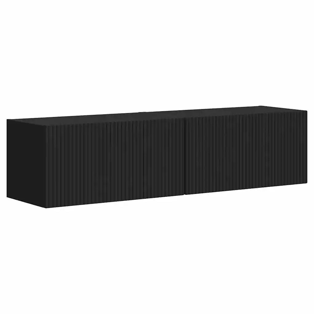 Mobile TV da parete 2 pcs Nero 60 x 31 x 29,5 cm 892192