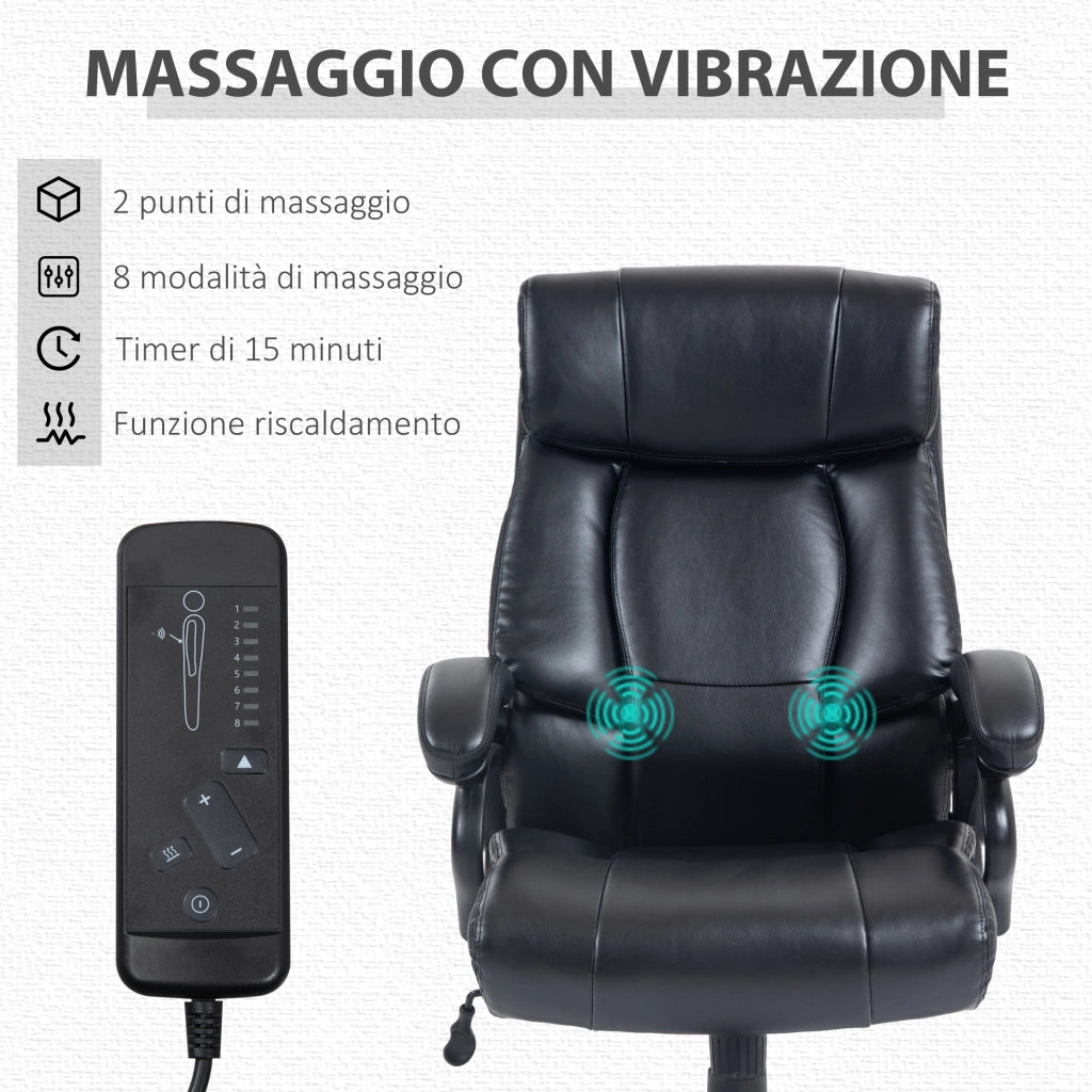 Poltrona Massaggiante Riscaldata da Ufficio ¨C Minimal ¨C Nera