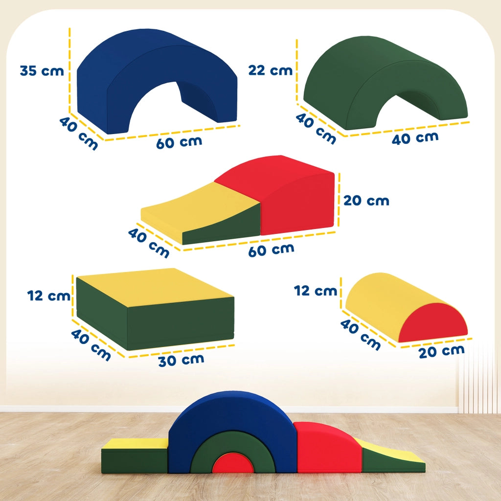 Tappeto per motricit¨¤ 5PCS in schiuma EVA ¨C Minimal ¨C multicolore