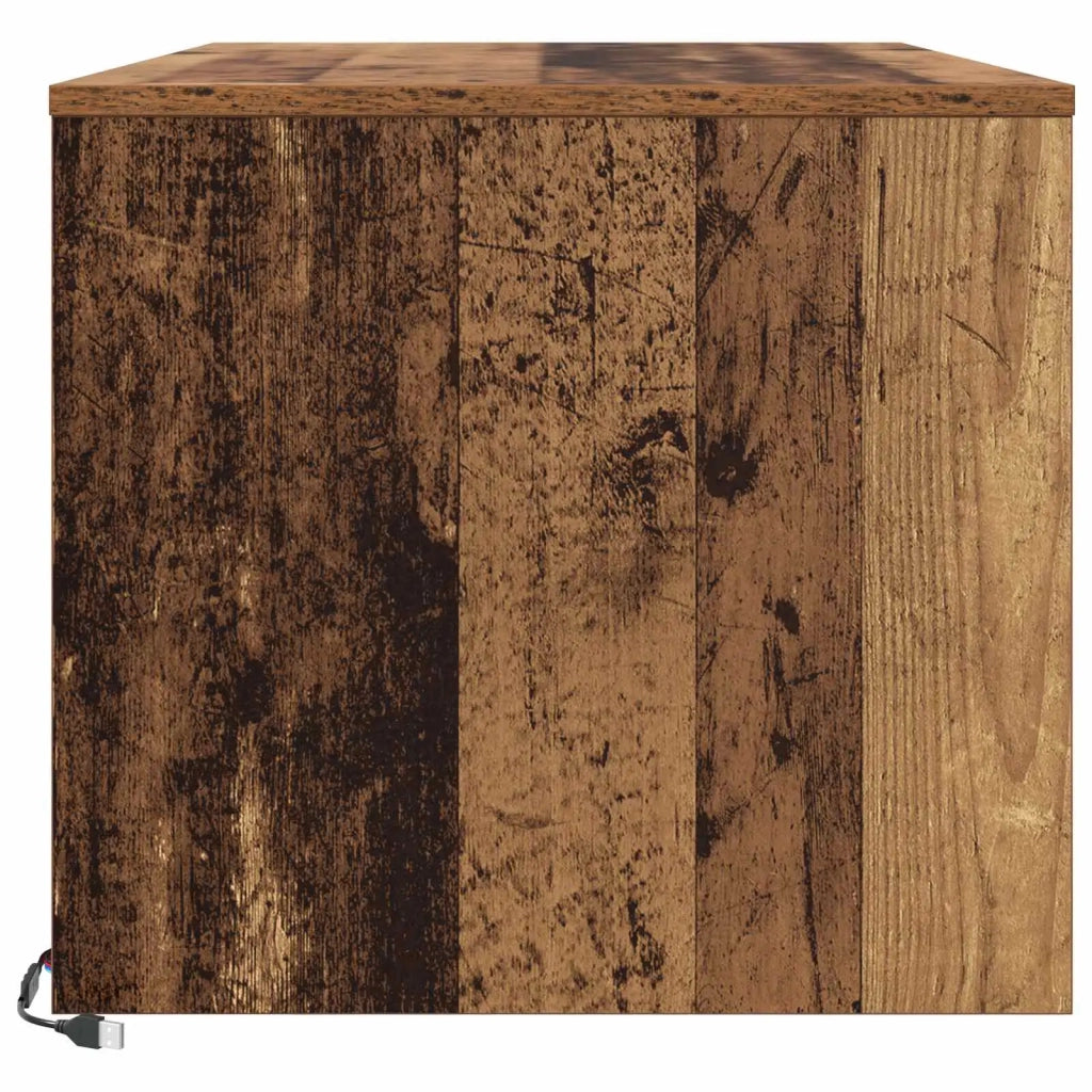 Tavolino da salotto | Tavolino da caff¨¨ | Tavolino da Soggiorno con cassetto Legno vecchio 90 x 50 x 45 cm