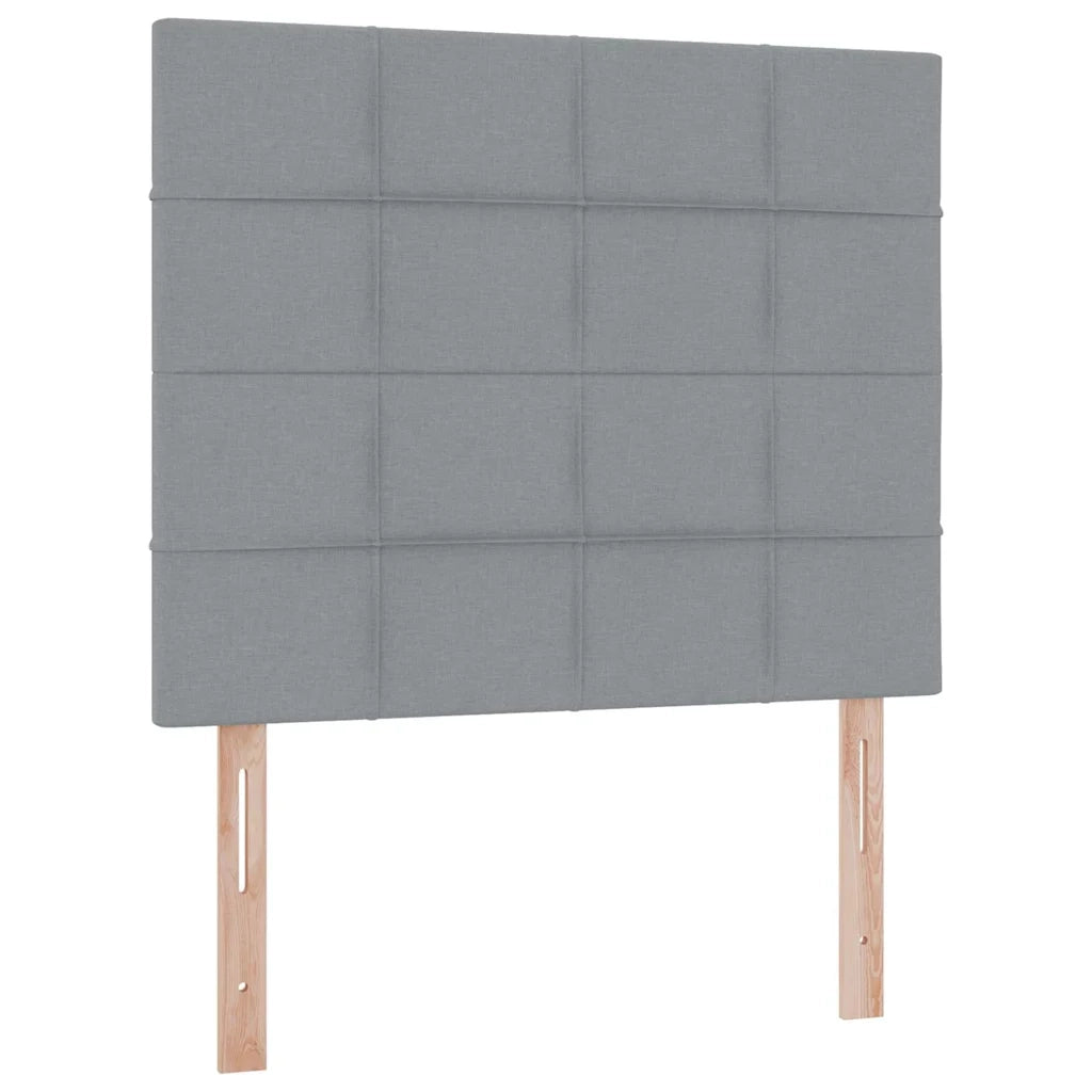 Letto con contenitore e LED con led Grigio chiaro 120 x 190 cm 3372402