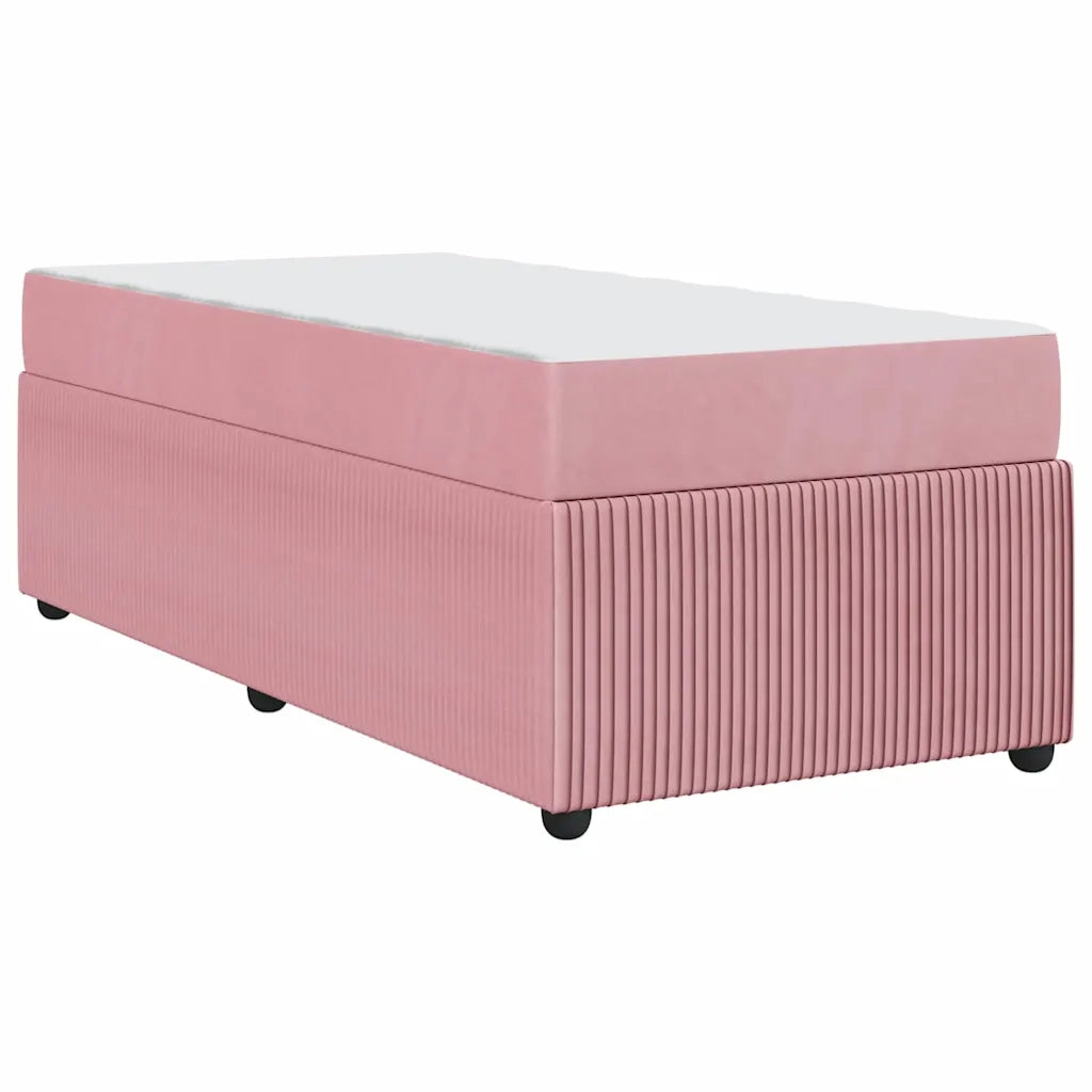 Struttura del letto con materasso-Giroletto Rosa 100 x 200 cm Tessuto