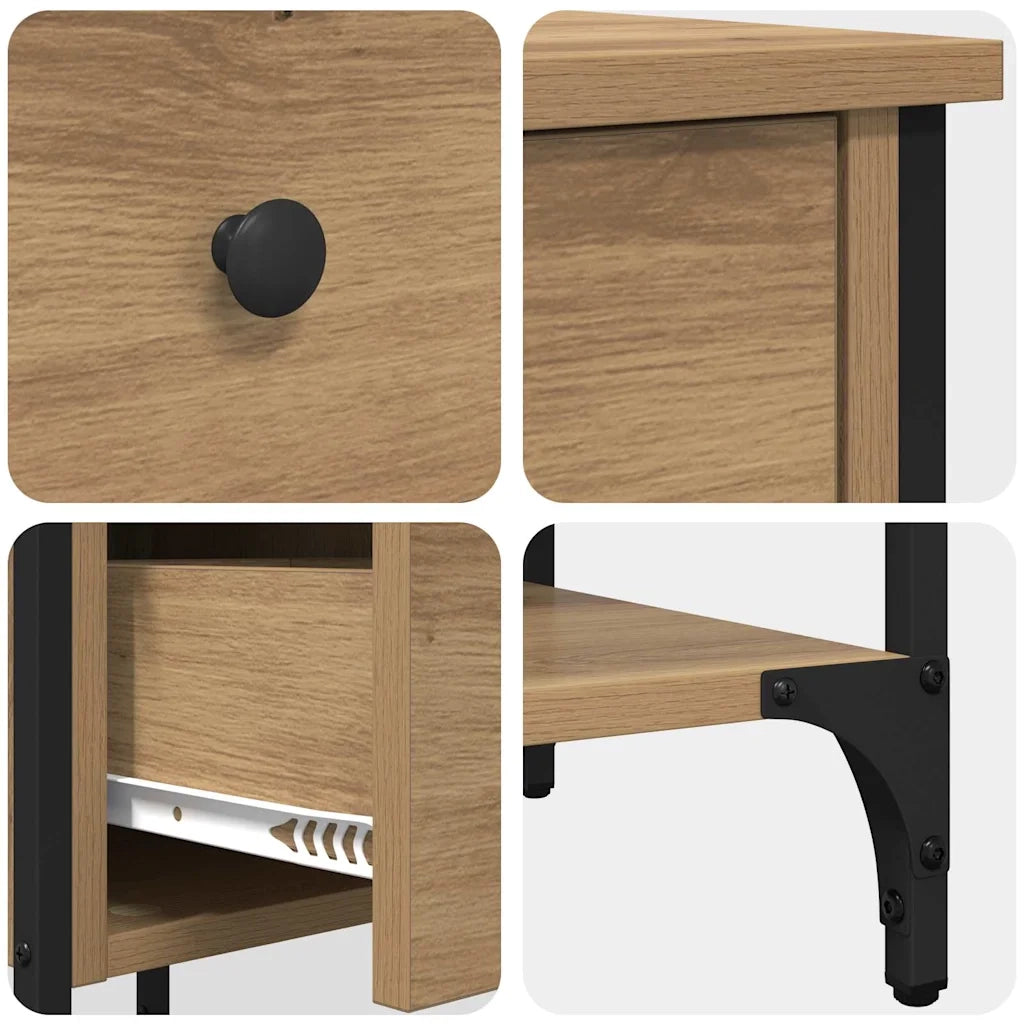 Armadio da Notte Marrone 33.5 x 36 x 70 cm Legno ingegnerizzato 871238