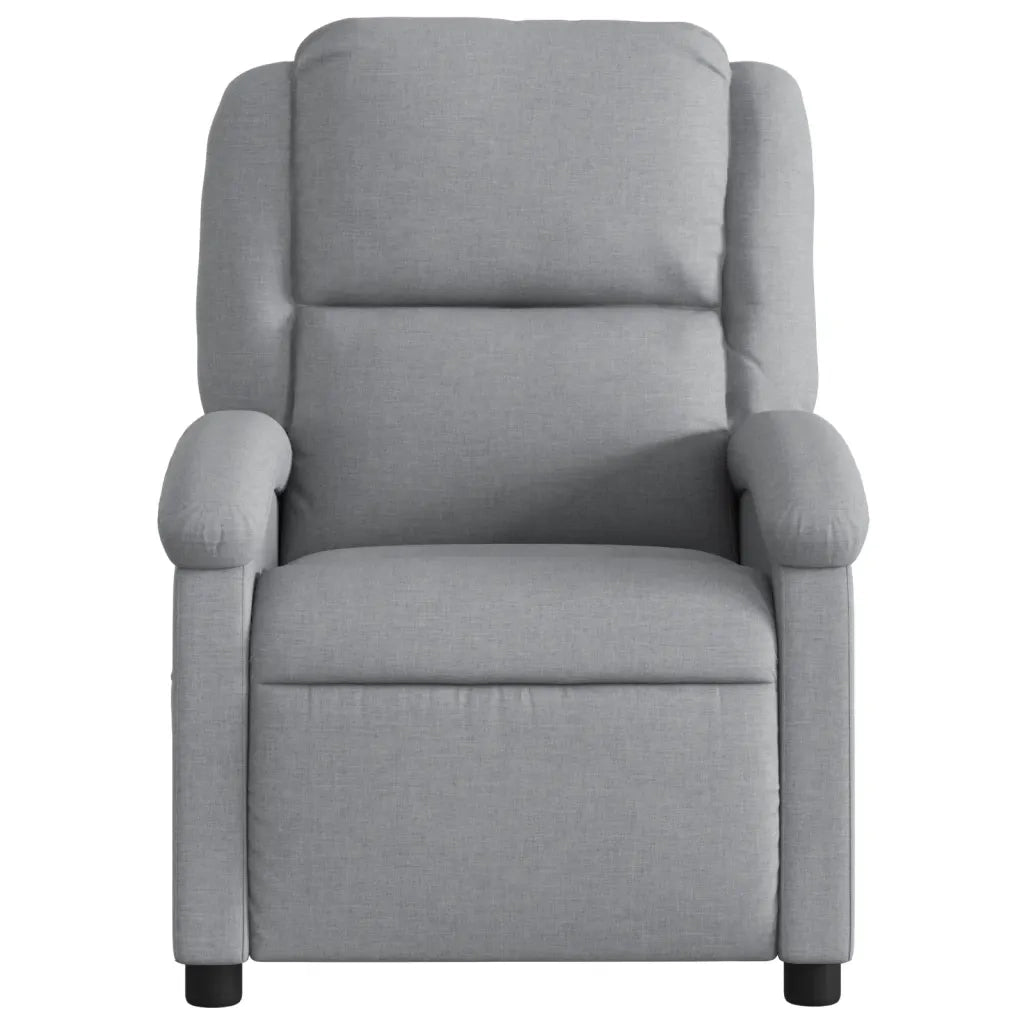 Poltrona Reclinabile in Tessuto Grigio Chiaro 371751