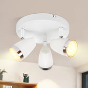 ZMH Faretto da soffitto a 3 luci da 12W orientabile a 350° Lampada da soffitto Soggiorno