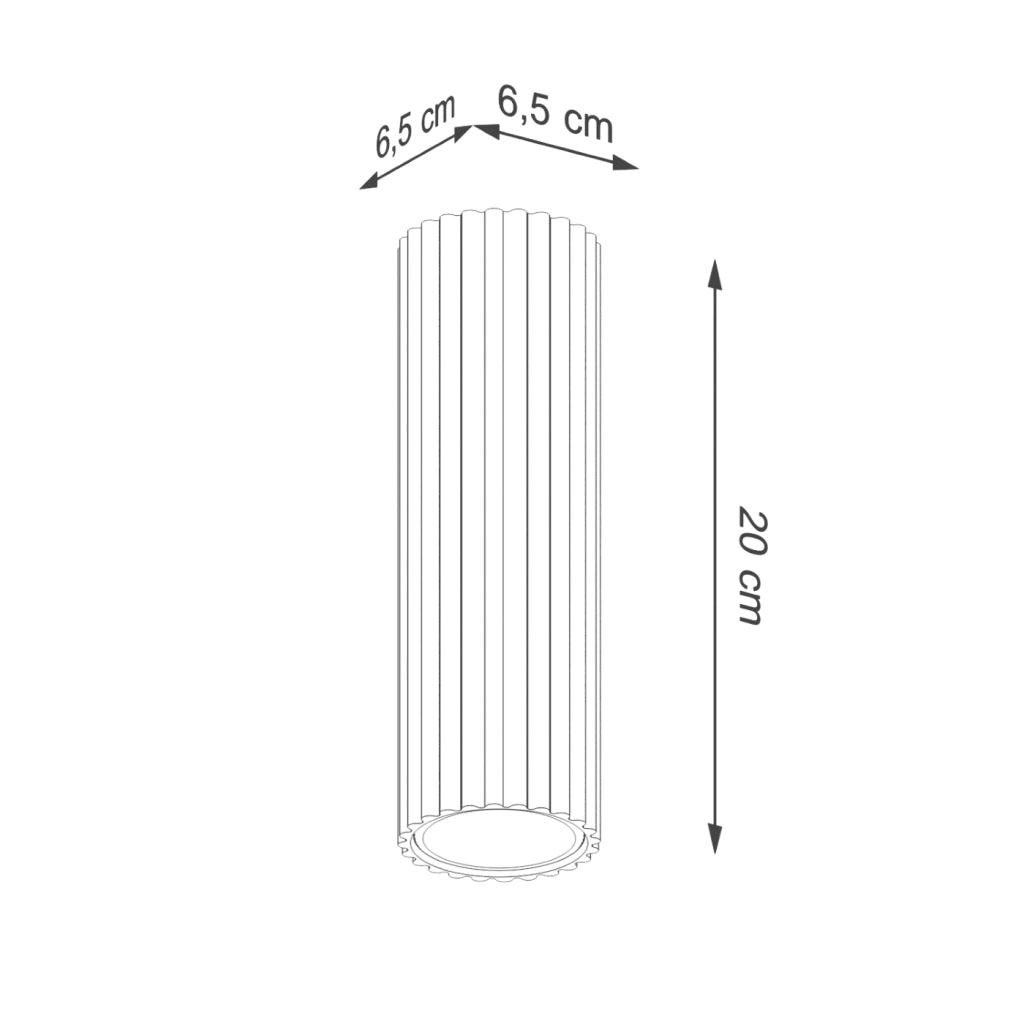 Lampada da soffitto KARBON 20 nero