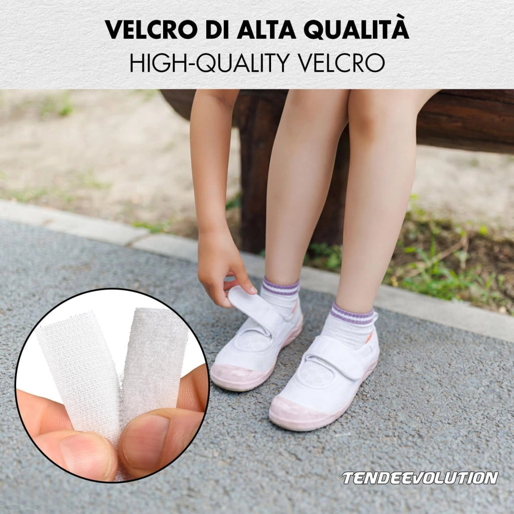 Nastro da Cucire a Strappo al metro di Alta Qualità da 20mm Colore Bianco | Nastro Multiuso per Impacchettamento, Artigianato e Lavori Domestici