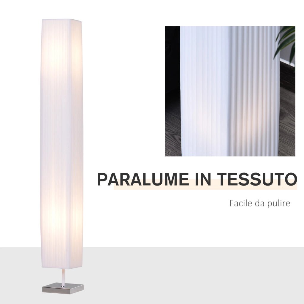 Lampada da Terra ¨C Minimal ¨C Bianco 14x14x120 cm