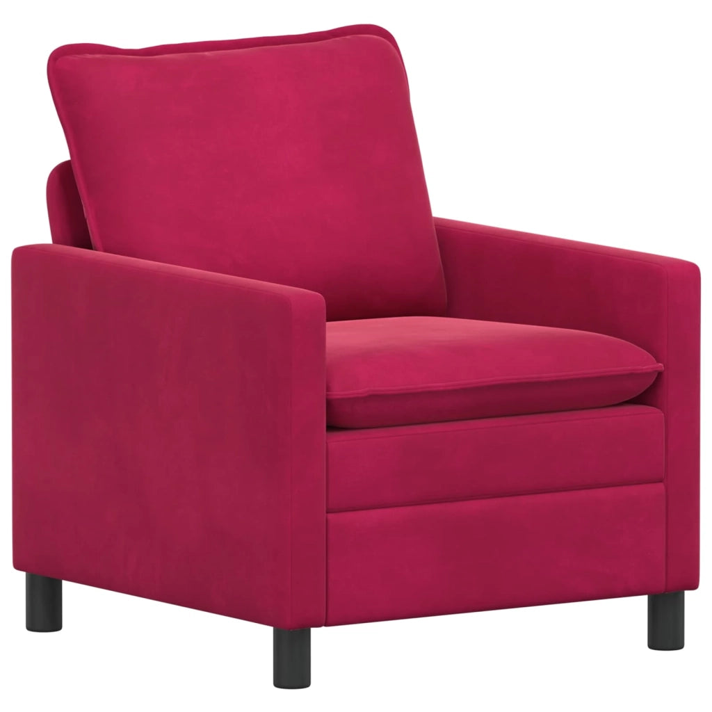 Set di divani 2 pcs Rosso Vino Velluto 3417113