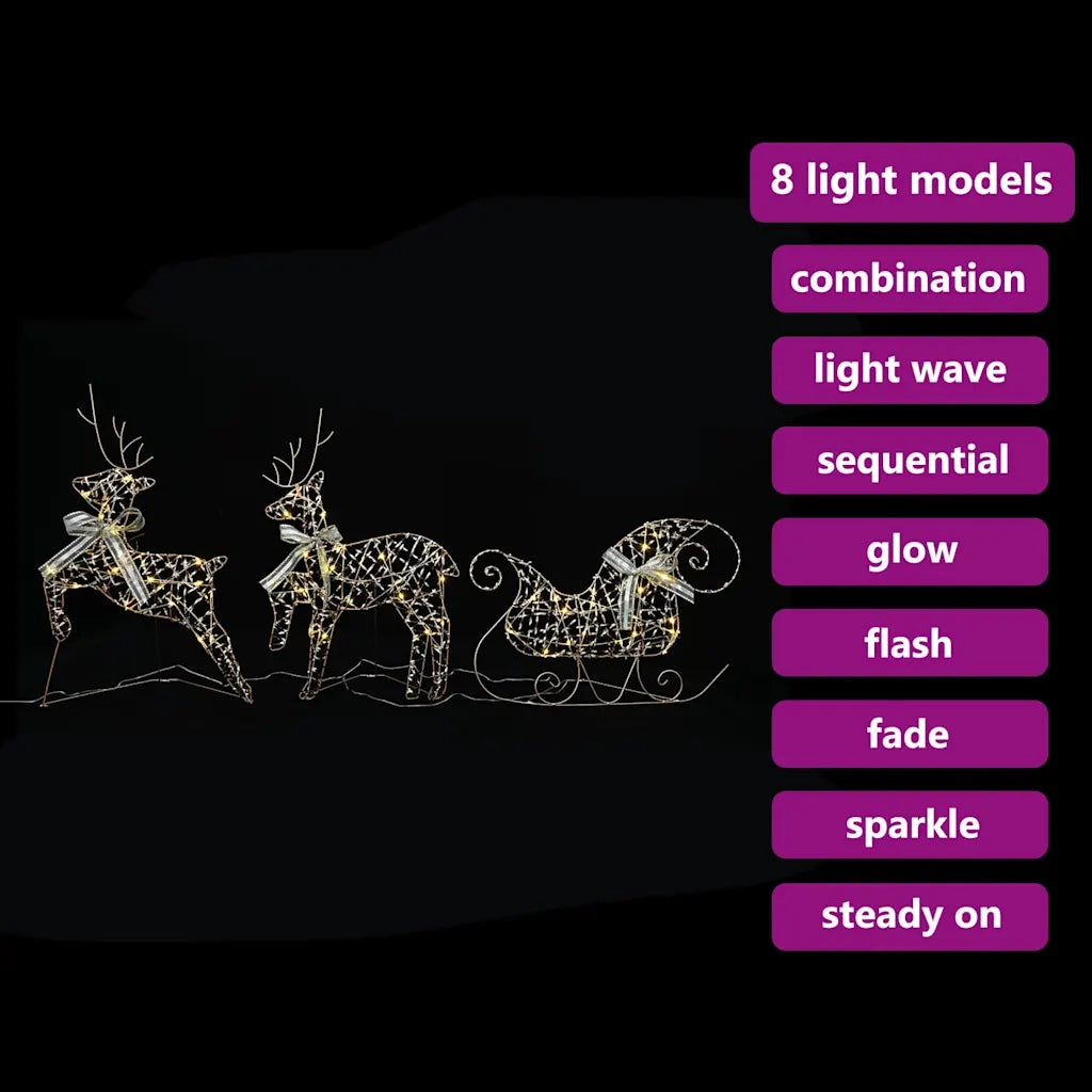 Renne LED con 60 LED 3 pcs Bianco caldo PET 42019143