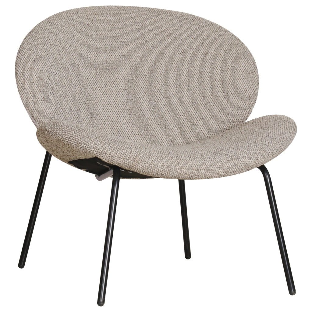 Poltrona in tessuto screziato SACHA taupe