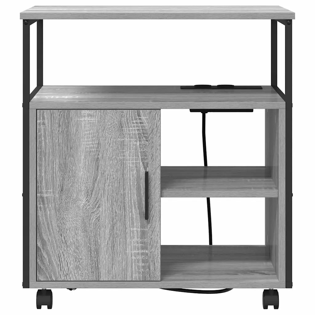 Cabina con Stazione di Ricarica Grigio Sonoma 61 x 46 x 67 cm 859833