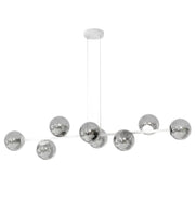 Lampada a sospensione MAGNUS 8xE14 vetro grigio Emibig
