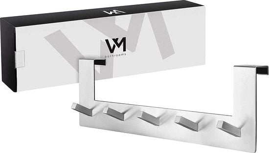 Hanger per porta - Maniglione per porta - Appoggio per abbigliamento porta - Hanger per porta bagno - Hanger per mano e abbigliamento porta - Hanger per abbigliamento