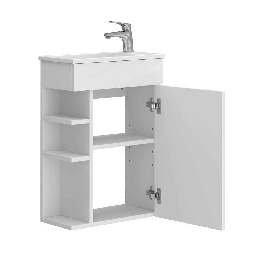 Vicco Set mobili bagno Bianco 2 parti, con lavabo
