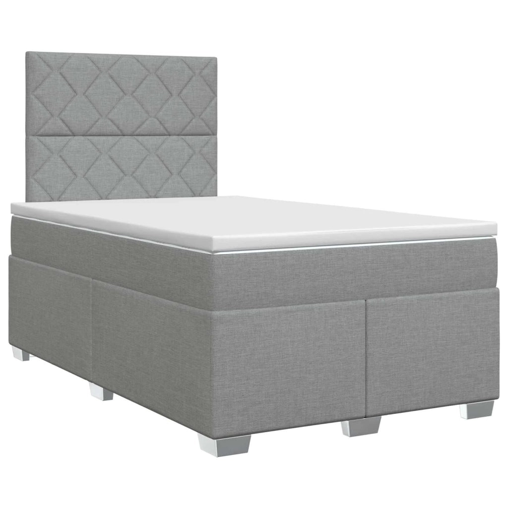 Letto box spring con materasso Grigio Chiaro 120 x 200 cm 3453388