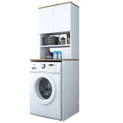 Mobile per lavatrice in legno "Kado" - 65 x 60 x 183 cm - Bianco