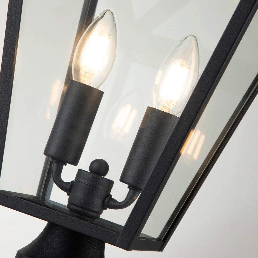 Lampada da esterno su colonna nera E14 40W Alford Place Quintiesse