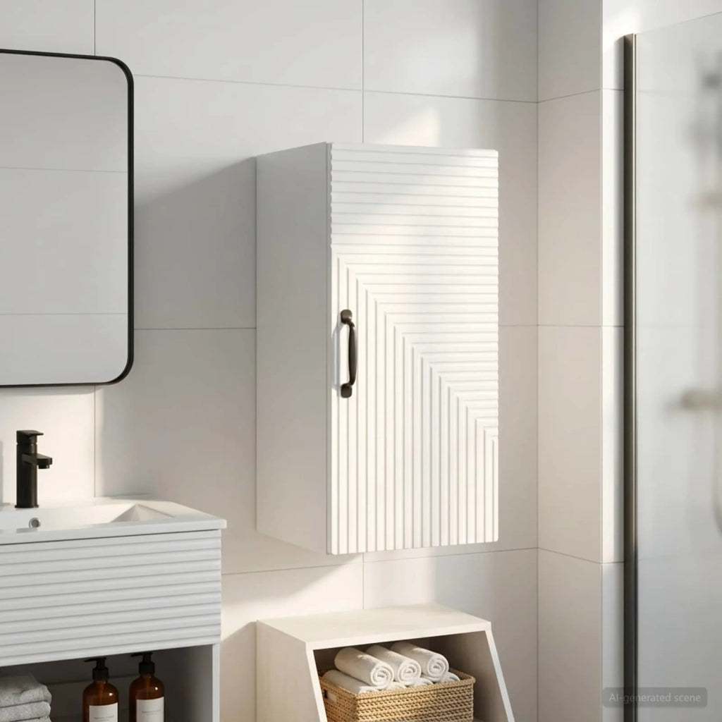 Armadio da bagno a muro HAARLEM Bianco Lucido 30 x 31 x 59 cm 896809
