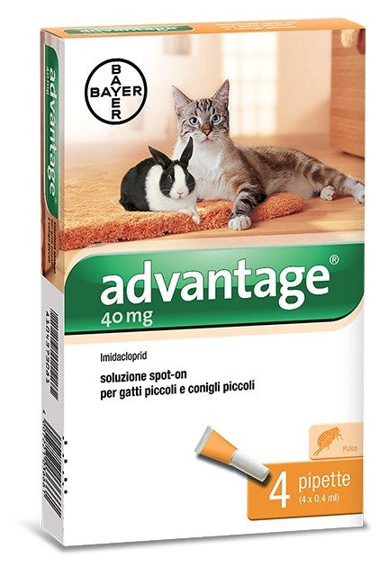 ADVANTAGE SPOT ON 40 GATTI FINO A 4 KG