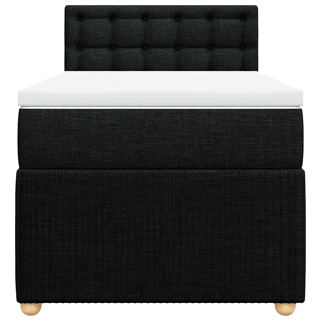 Giroletto a Molle con Materasso Nero 80x200 cm inTessuto 3289599