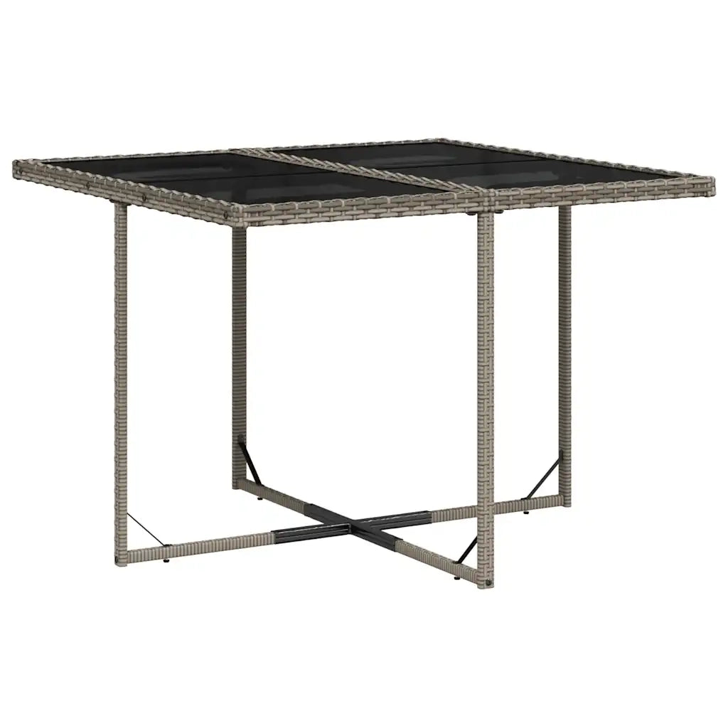 Set da Pranzo da Giardino 9 pz con Cuscini in Polyrattan Grigio 3211196