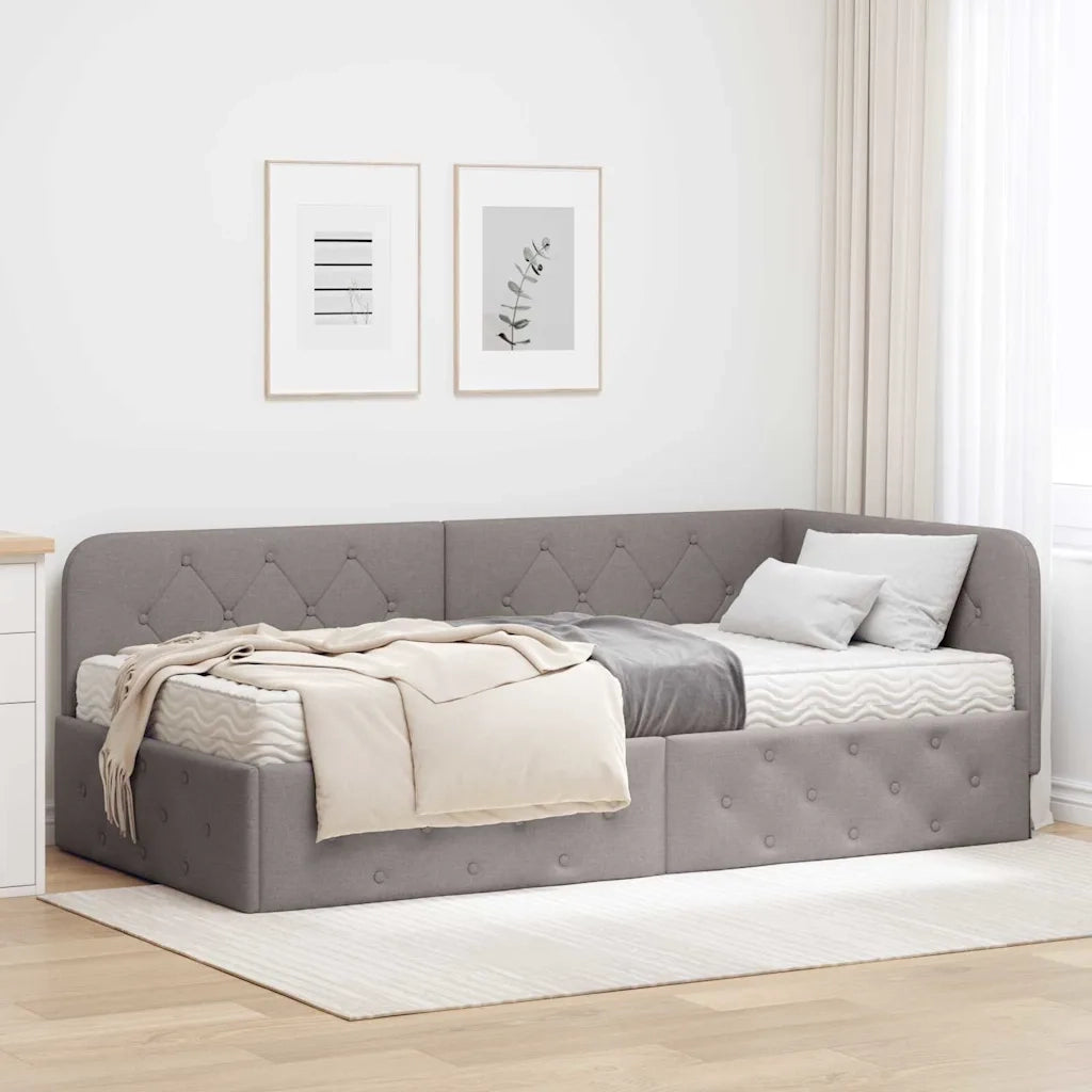 Cornice del letto ad angolo Talpa 100 x 200 cm Tessuto