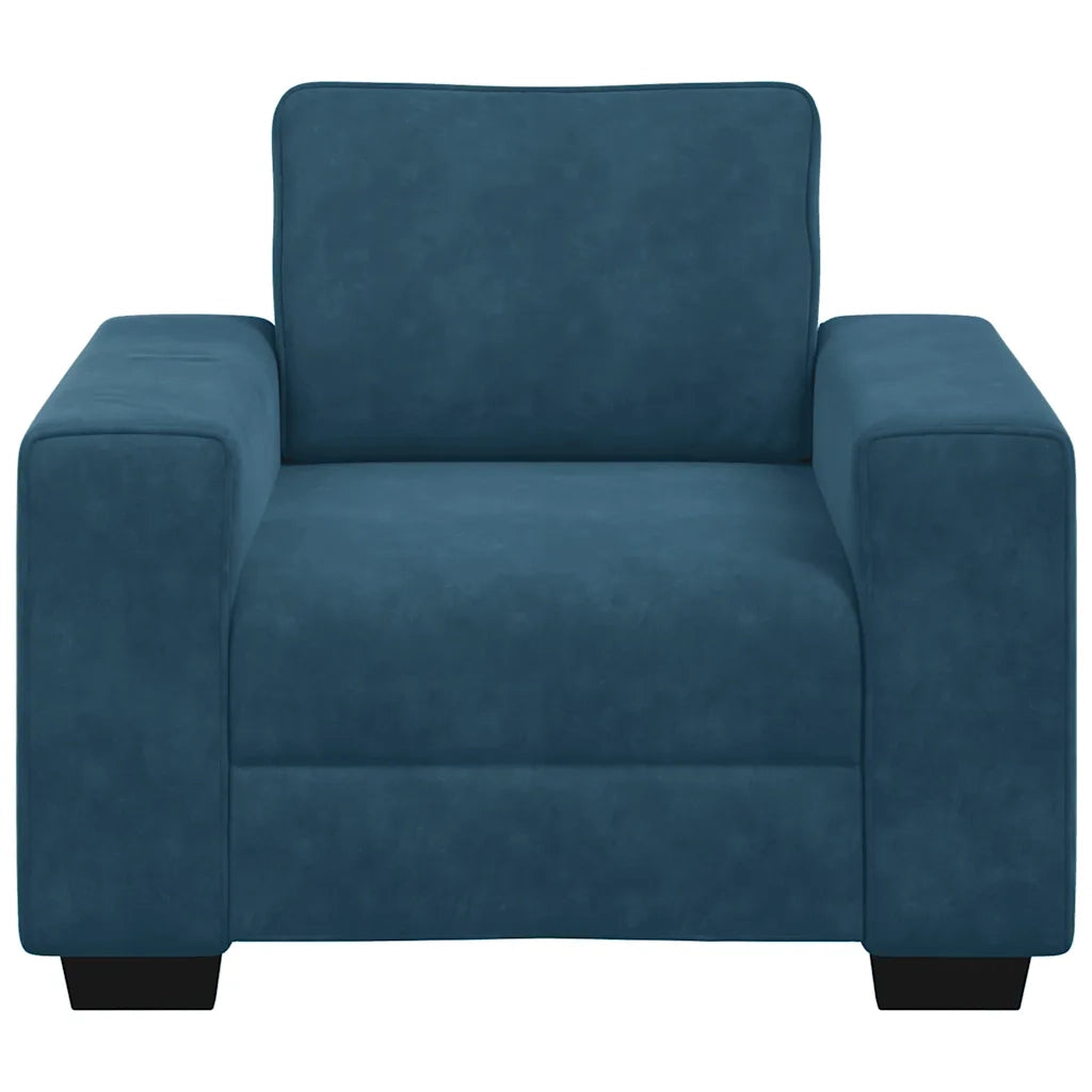 Divano Sedia Blu 100x77x82 cm Velluto 4105256