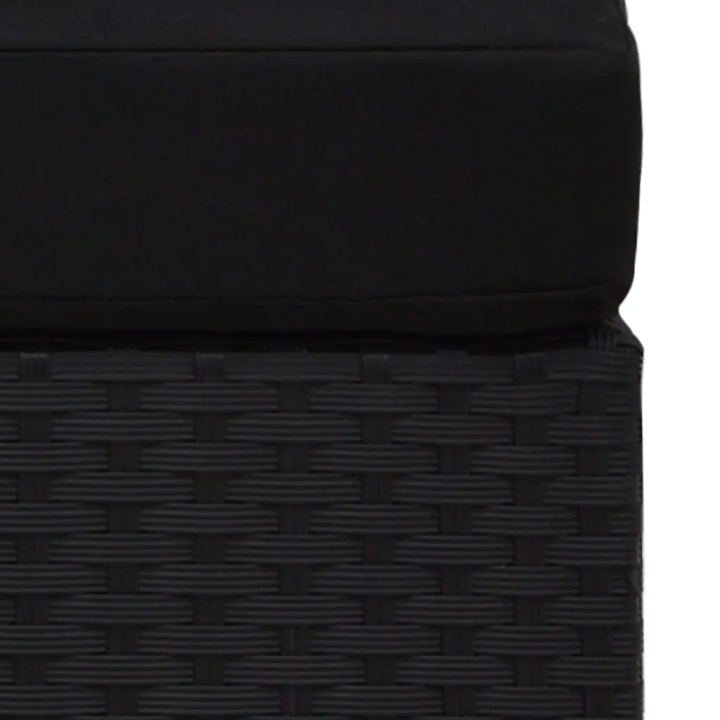 Seduta Centrale Modulare in Polyrattan Nero 49498