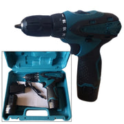 Trade Shop - Mini Trapano Avvitatore 12volt Doppia Batteria Carica Batteria Valigetta -