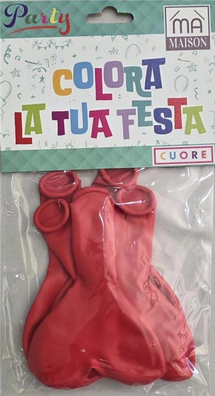 MA MAISON PALLONCINI A FORMA DI CUORE ROSSO