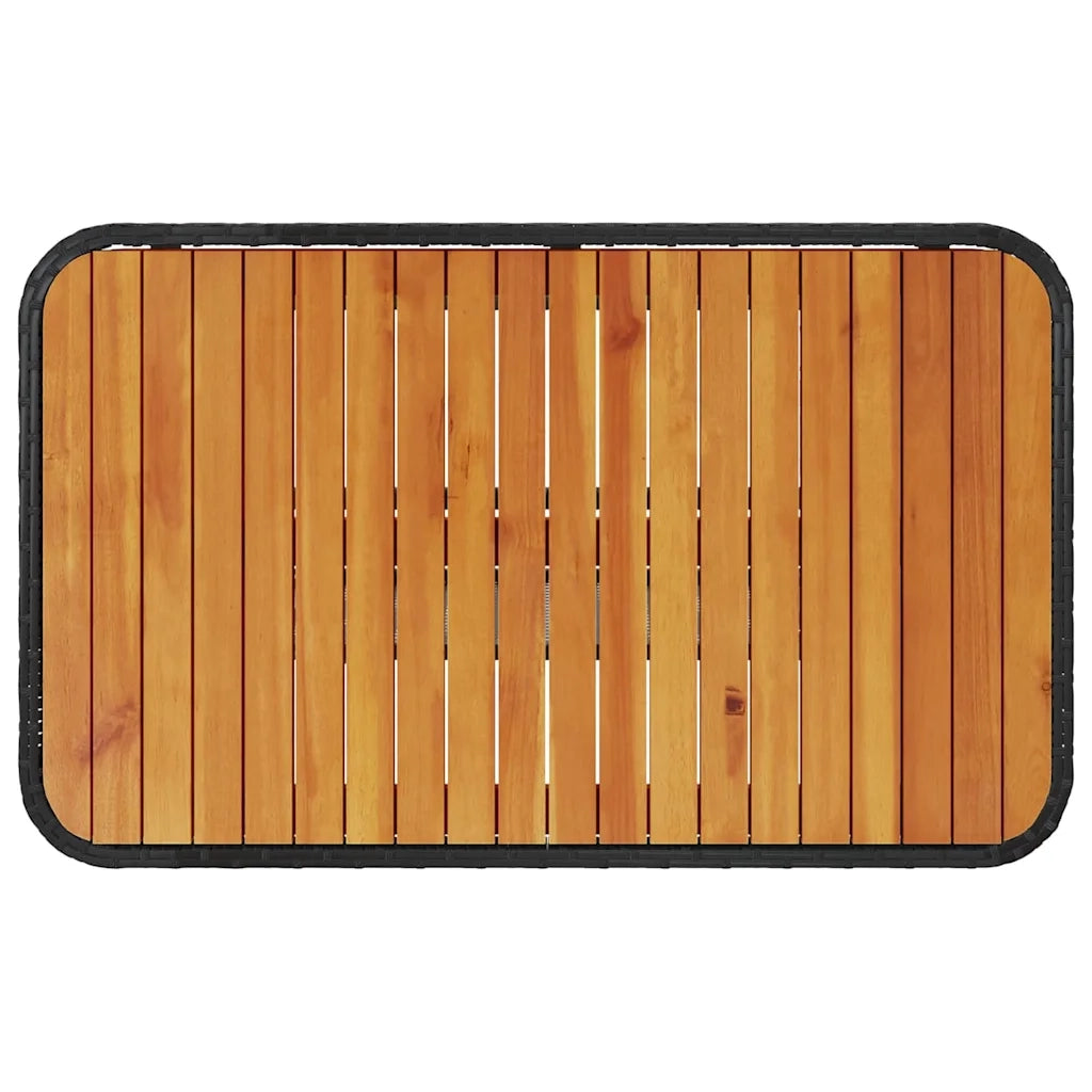 Set da Pranzo per Giardino | Set Salotto da Giardino Nero polyrattan