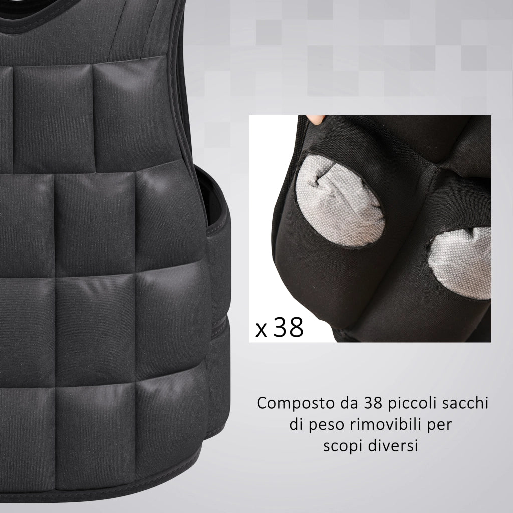 Giubbotto Zavorrato ¨C Minimal ¨C 20kg Nero